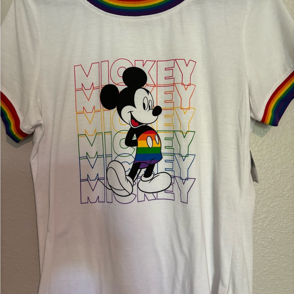 Disney White and Red Mickey Mouse Retro Tee
